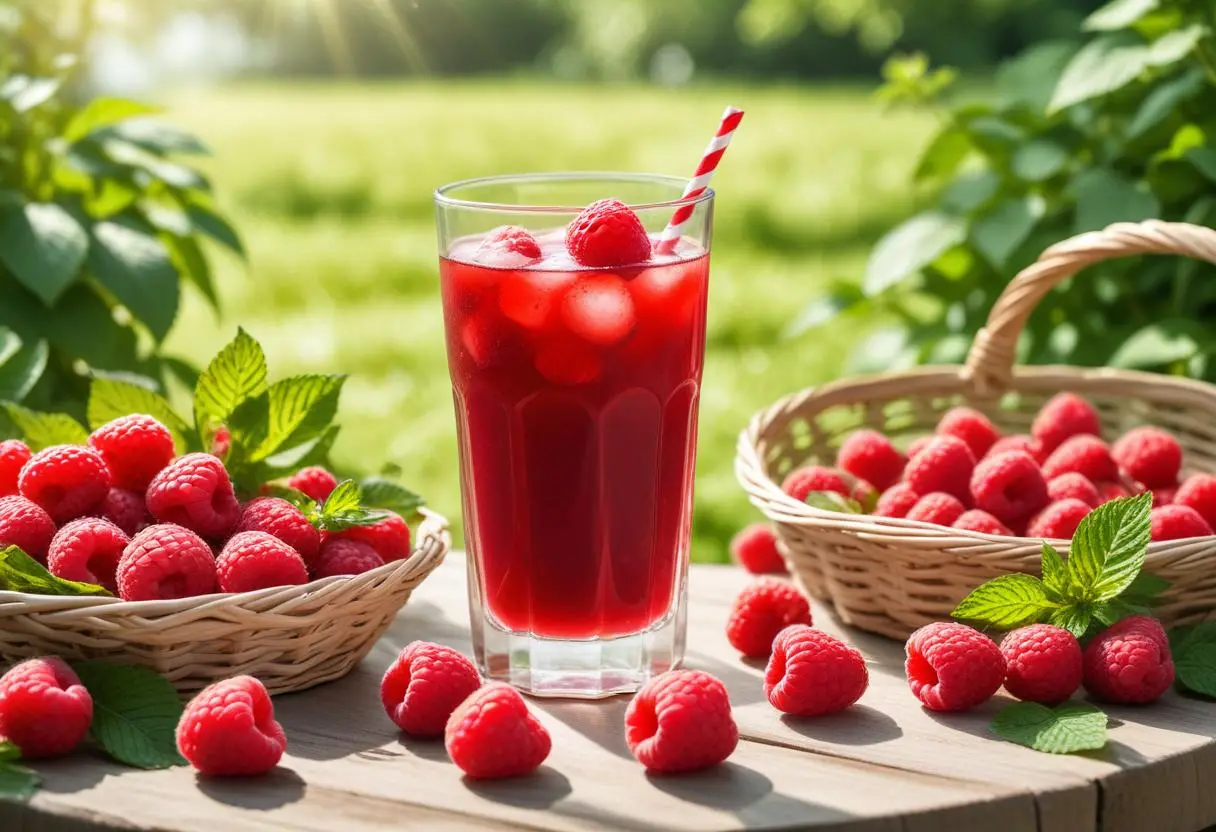 Sätt sprätt på sommaren med hallon juice! illustration